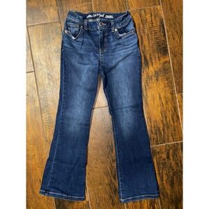Cat Jack Girls Dark Wash Stretch Flare Jeans Size 8 Bootcut Denim Pants
